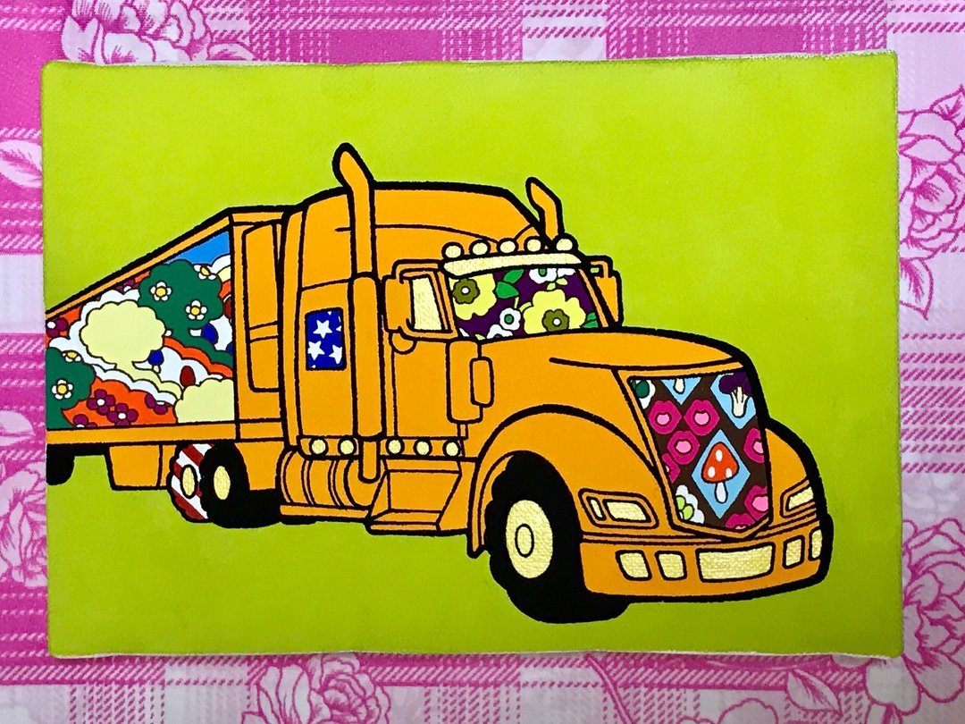 拖车 - 插画/绘画/写字 - 其他材质 