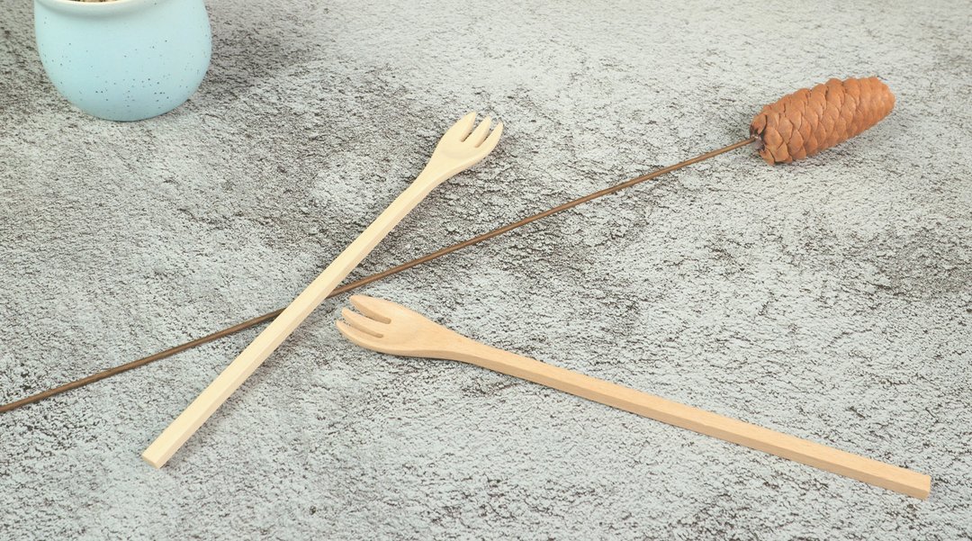 北欧风珍珠杓果肉杓  2入组 - 餐刀/叉/匙组合 - 木头 