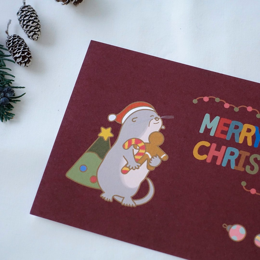 Merry Christmas 圣诞快乐 明信片 PanPan过圣诞 - 卡片/明信片 - 纸 