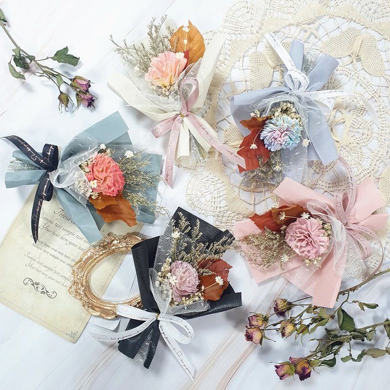 康乃馨花束 附小卡片 精油花 干燥花束 母亲节 - 干燥花/捧花 - 植物．花 