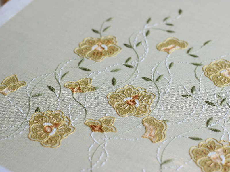 DIY法式刺绣材料包/ 沐春装饰画/手工 - 编织/刺绣/羊毛毡/裁缝 - 绣线 绿色