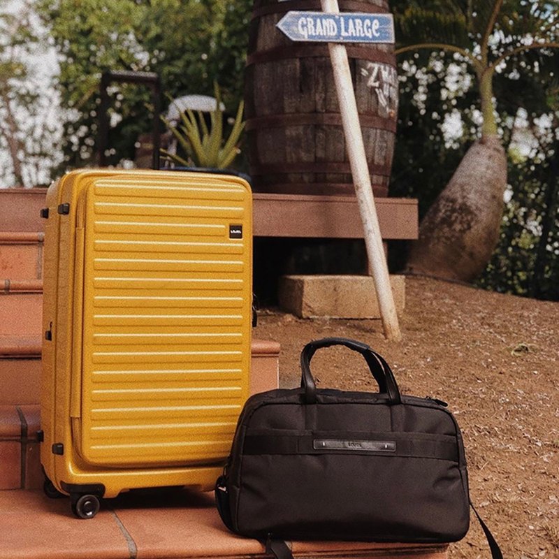 【现货】【LOJEL】CUBO FIT 29.5寸前开扩充防盗防爆拉链箱芥末黄 - 行李箱/行李箱保护套 - 塑料 黄色