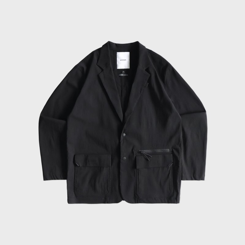 DYCTEAM - RAYON Nylon 微皱肌理纹机能_西装外套 - 男装西装外套 - 其他材质 黑色
