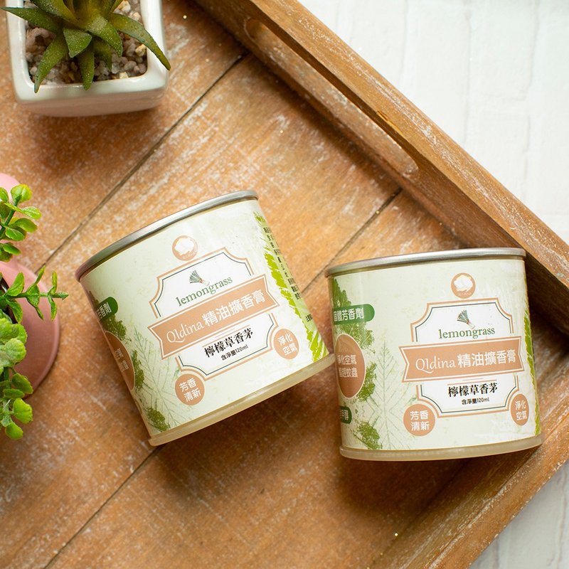 QIDINA 6入组 柠檬草香茅精油香氛香膏 - 香薰/精油/线香 - 其他材质 白色