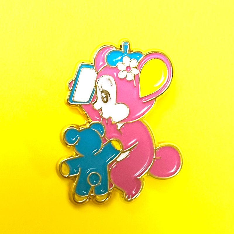 昭和风格 熊熊别针 智慧型手机 依赖 自拍 - 其他 - 其他金属 