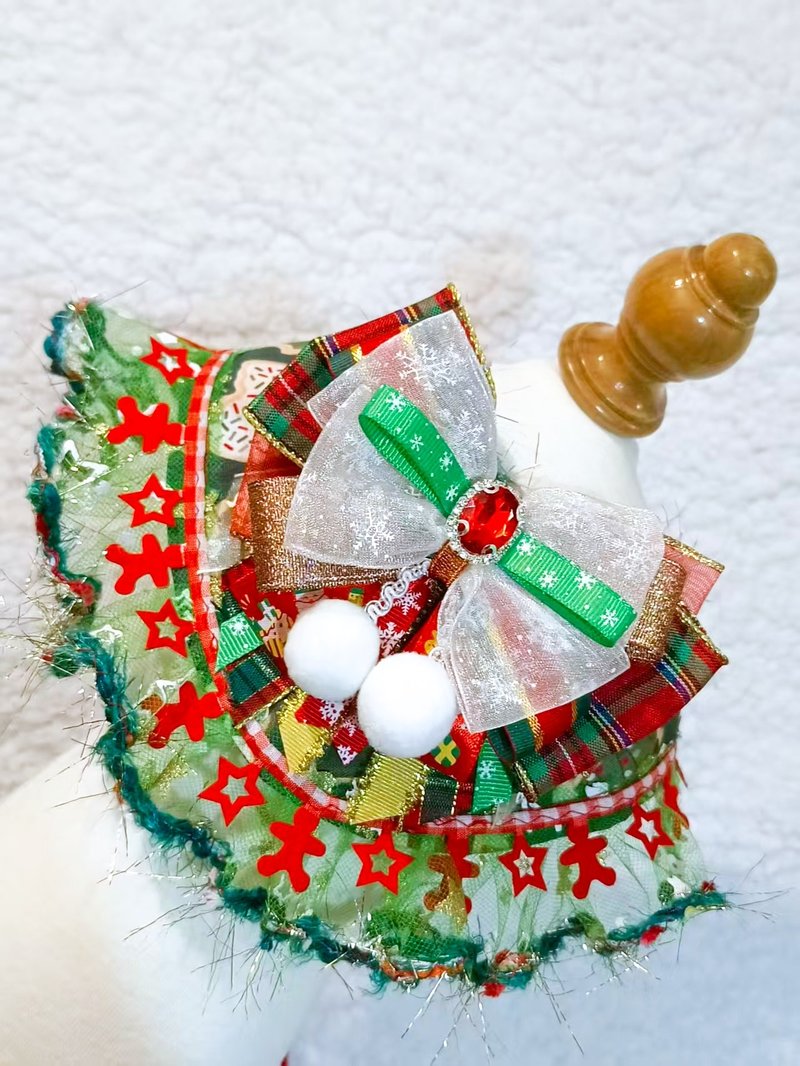 Xmas 圣诞 耶诞节 santa 宠物围巾/颈饰  Christmas - 项圈/牵绳 - 棉．麻 红色