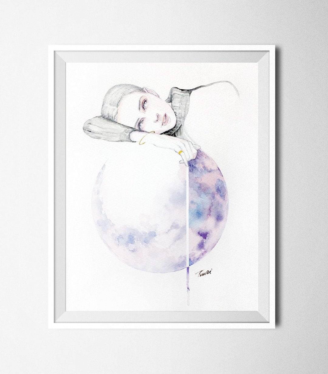 北欧风手绘铅笔水彩挂画NO.12壁画/居家摆设/室内设计 - 摆饰 - 纸 白色