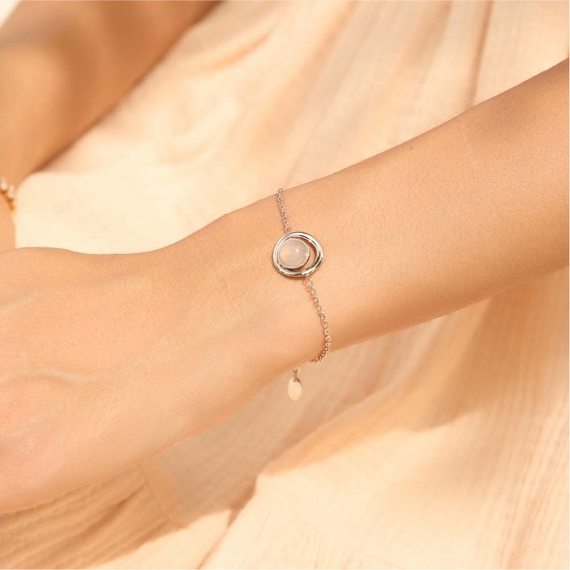 Cosmos 粉水晶手链 - 手链/手环 - 不锈钢 金色