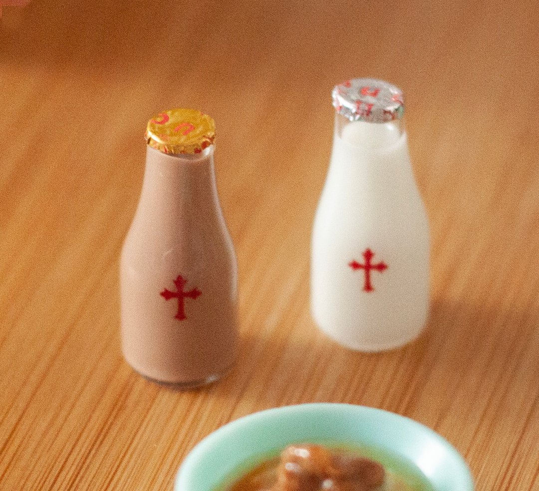 微缩模型 香港茶餐厅 1/6 鲜牛奶 朱古力奶 【预购】 - 玩偶/公仔 - 粘土 橘色