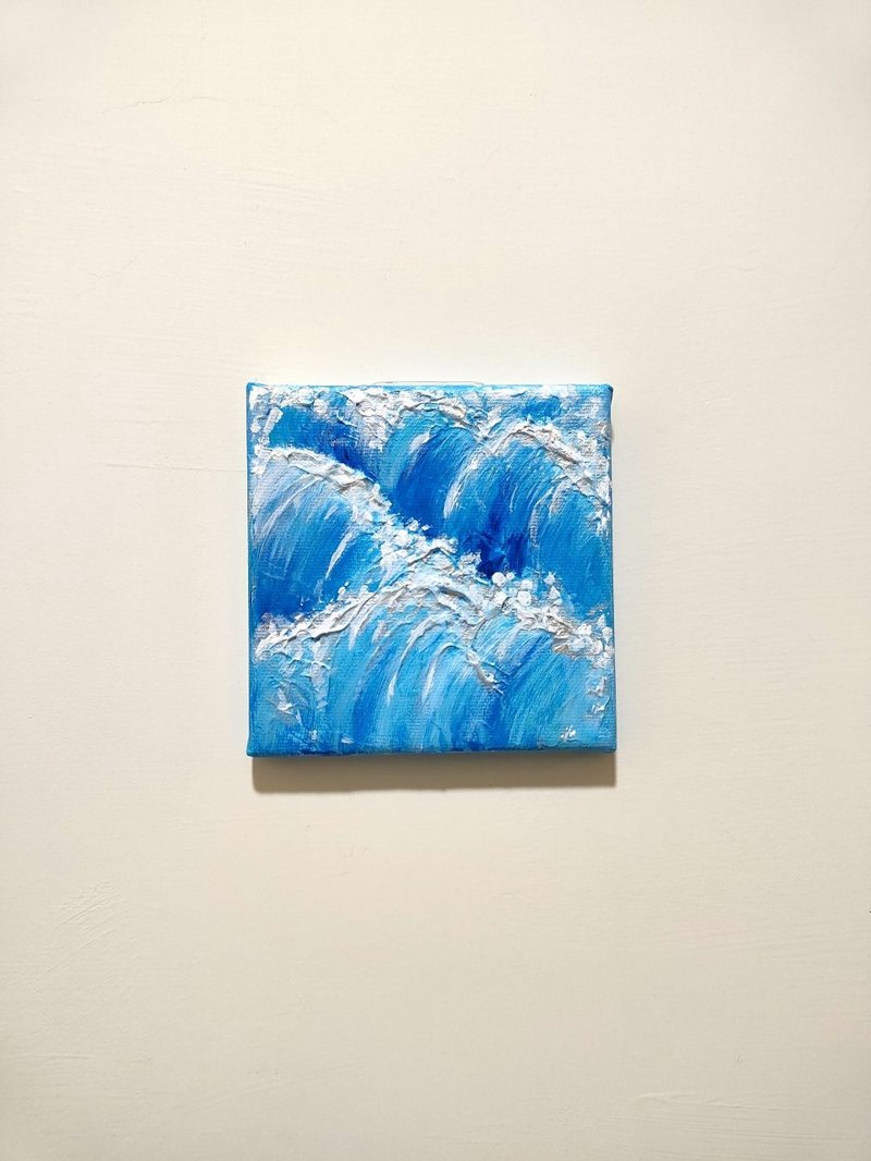 【银色浪花】无框画/压克力画/挂画/原画/摆饰/新年 交换礼物 - 摆饰 - 棉．麻 