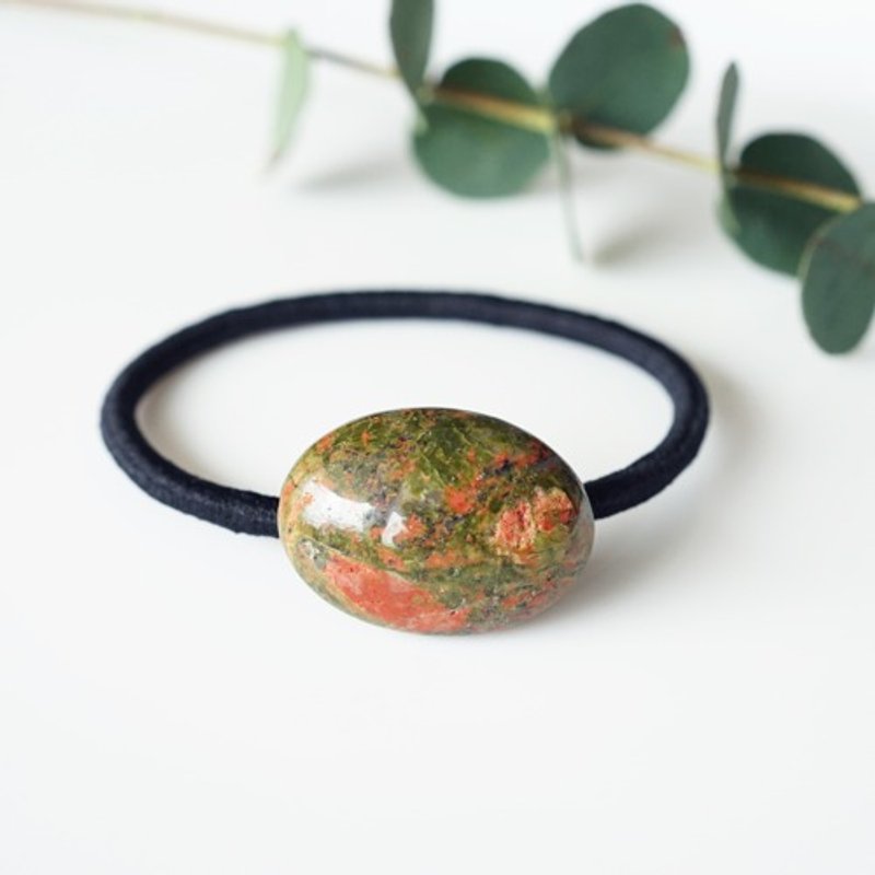 大颗ユナカイト发束 Aurore - 发饰 - 宝石 绿色