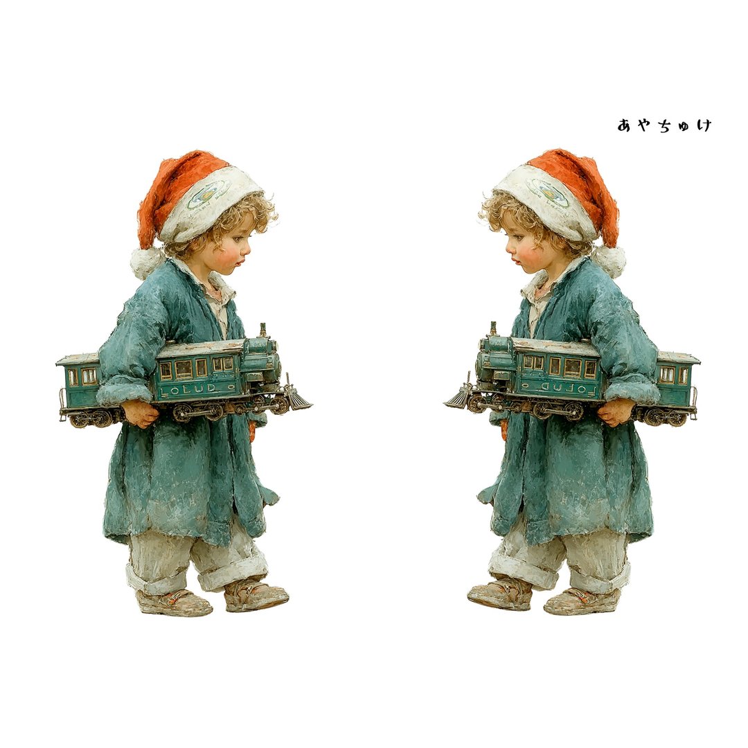 【11月新品2】08-108-0150 人物贴纸 圣诞复古风 - 贴纸 - 纸 
