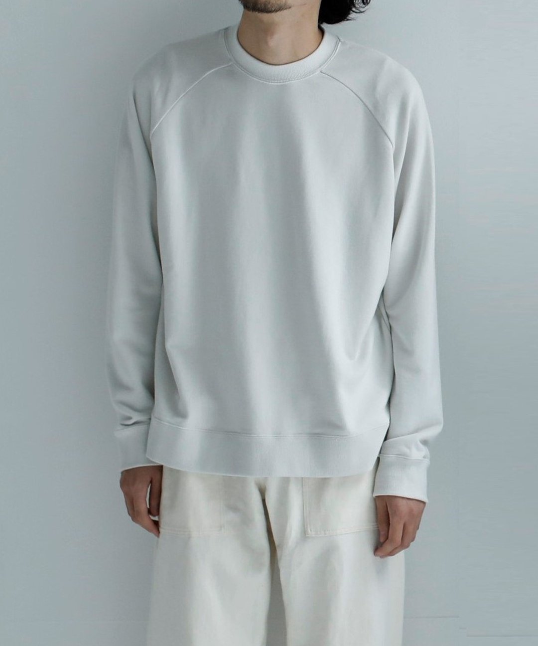 【WHITE MAILS】PAPER PILE URAKE SIDE SLIT PULLOVER - 中性连帽卫衣/T 恤 - 棉．麻 白色