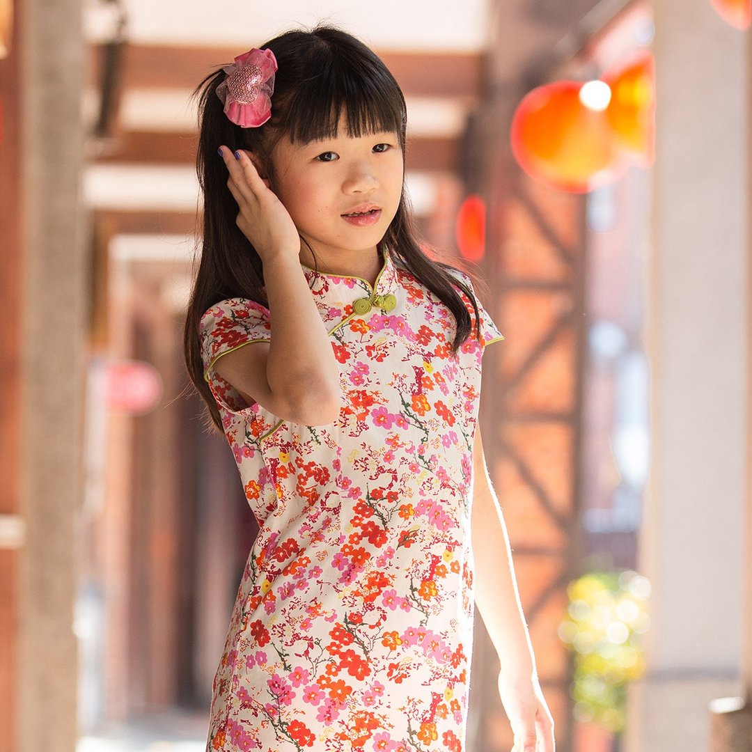 儿童旗袍 古风 四季款 春盎花娇 - 旗袍 - 棉．麻 多色