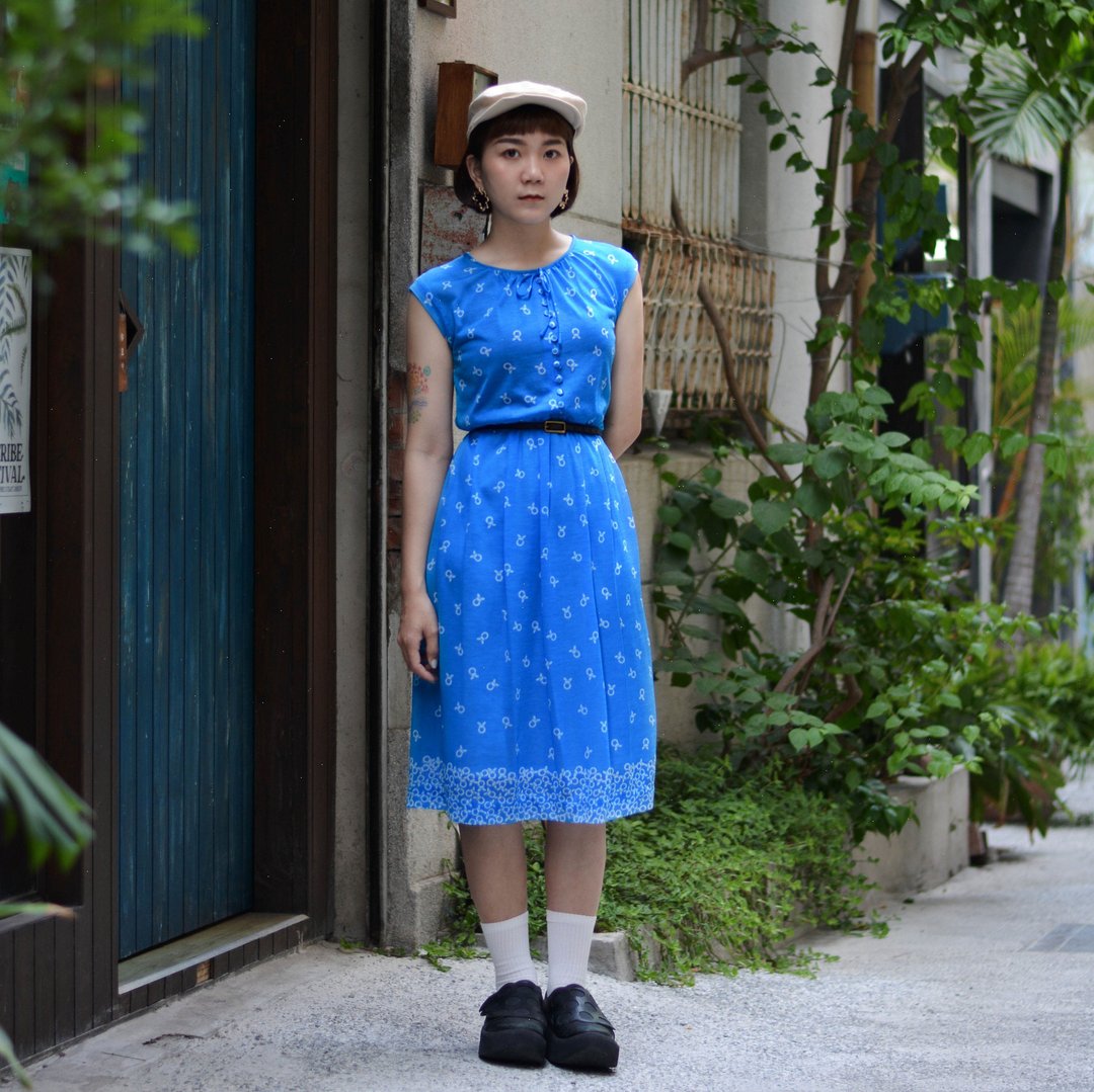 金牛 |  日本古着短袖洋服 - 洋装/连衣裙 - 其他材质 多色