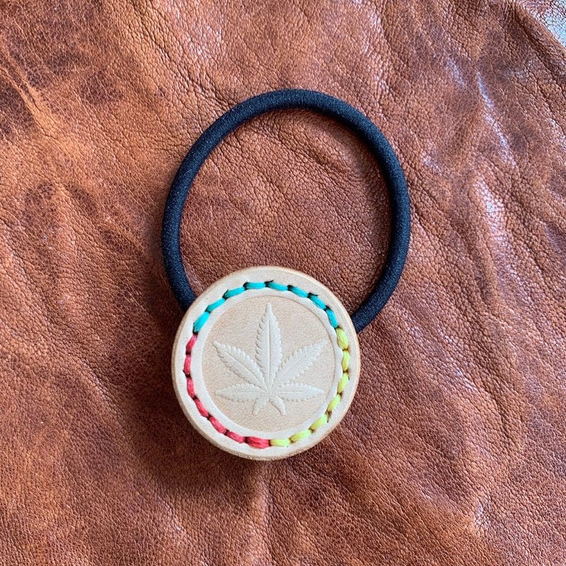 -Weed- 皮革发束 (Rasta Color) - 发饰 - 真皮 卡其色