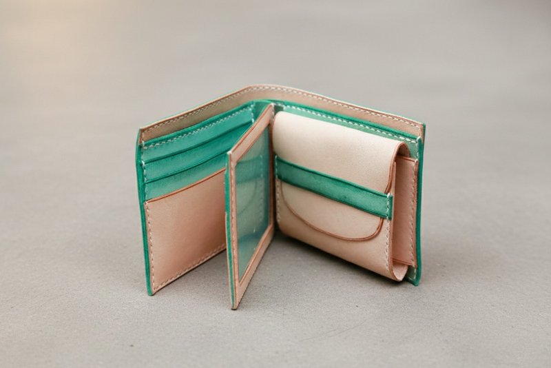 【DIY材料包】Model 01 轻盈三卡位短钱包, 建筑系结构・自由拼色 - 皮件 - 真皮 