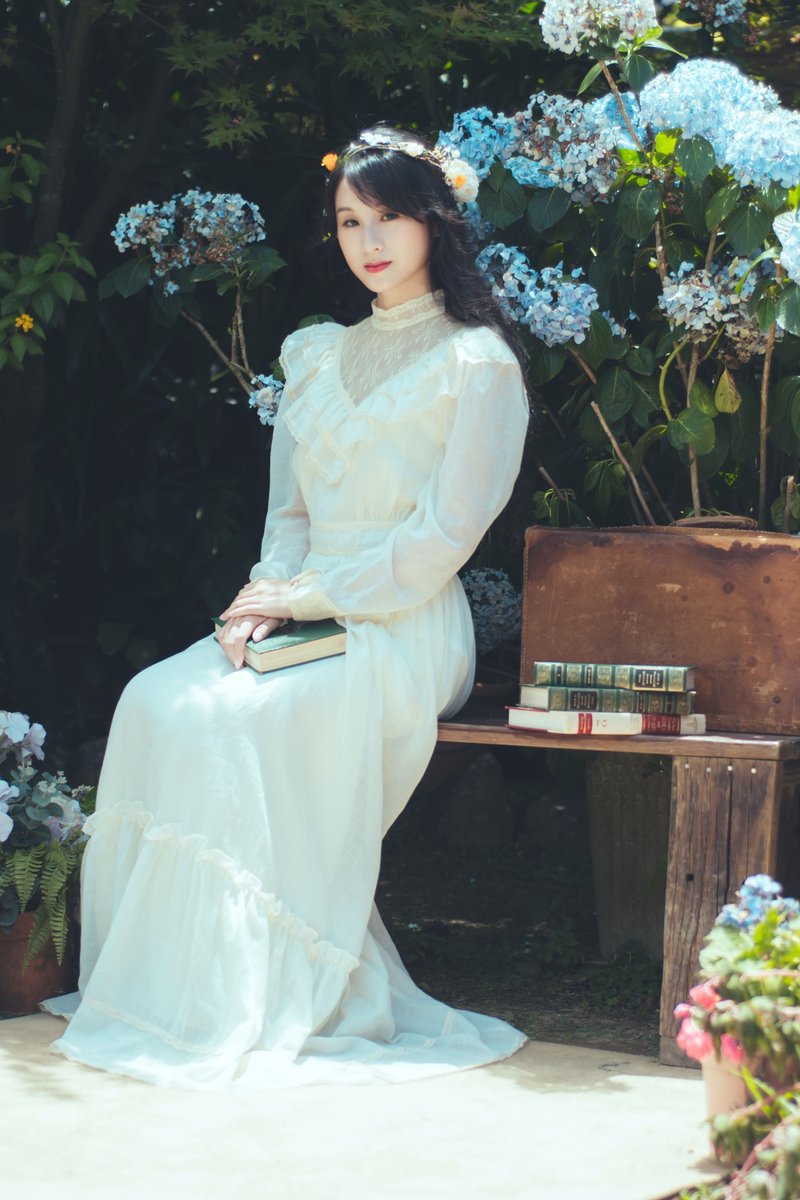 料质Fabric 古董轻婚纱 古董婚纱 gunne sax 1980年代 纯白婚纱 - 洋装/连衣裙 - 其他人造纤维 白色