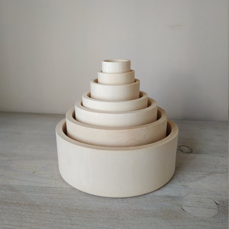 Wooden Toy Bowls Set - 玩具/玩偶 - 木头 咖啡色