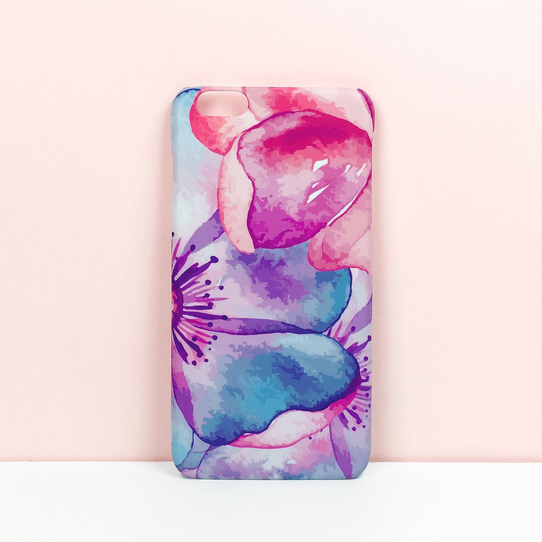 嫣紫花漾-硬壳 (iPhone.Samsung, HTC, Sony.华硕手机壳) - 手机壳/手机套 - 塑料 多色