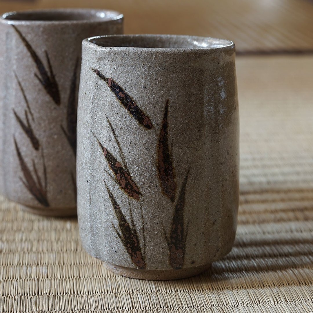 绘唐津汤吞 - 茶具/茶杯 - 陶 