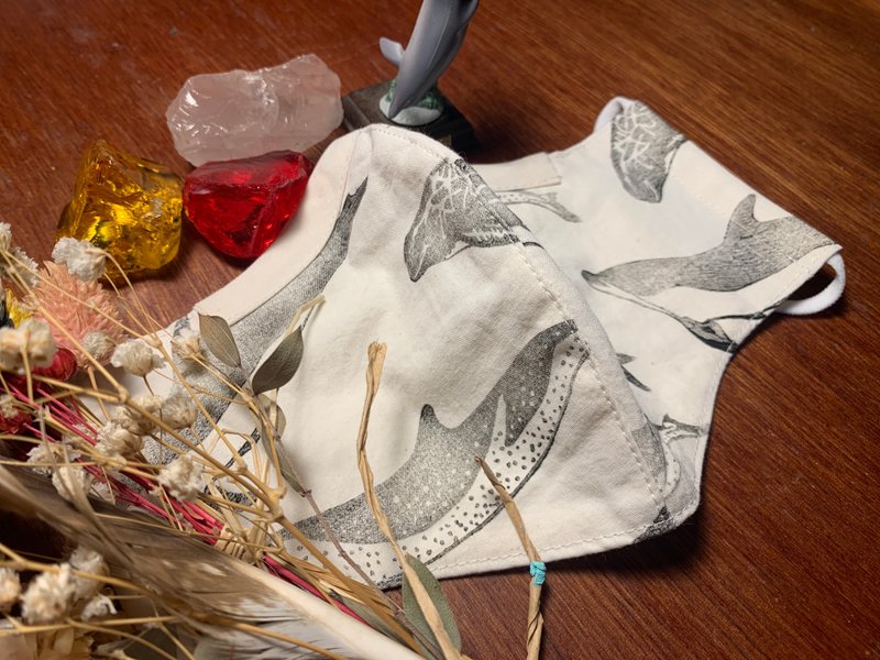 纯棉口罩 花莲海豚系列 【海印 X 收皮工作室】 - 口罩 - 棉．麻 