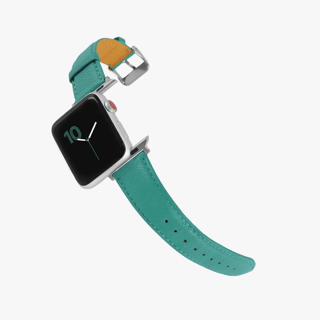 定制化礼物意大利真皮革表带Apple Watch 抹茶 绿色_01378 - 表带 - 真皮 绿色
