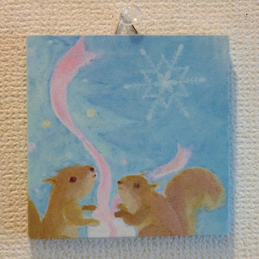 Mini panel / A Gift for a Snowy Day - 海报/装饰画/版画 - 纸 蓝色