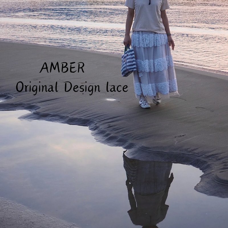 原创设计蕾丝 蓬松网纱裙 - 裙子 - 棉．麻 白色