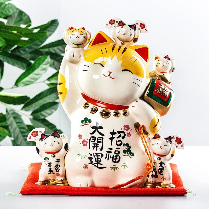 日本药师窑祈福大开运储蓄罐招财猫摆件店铺开业乔迁结婚生日礼物 - 摆饰 - 陶 