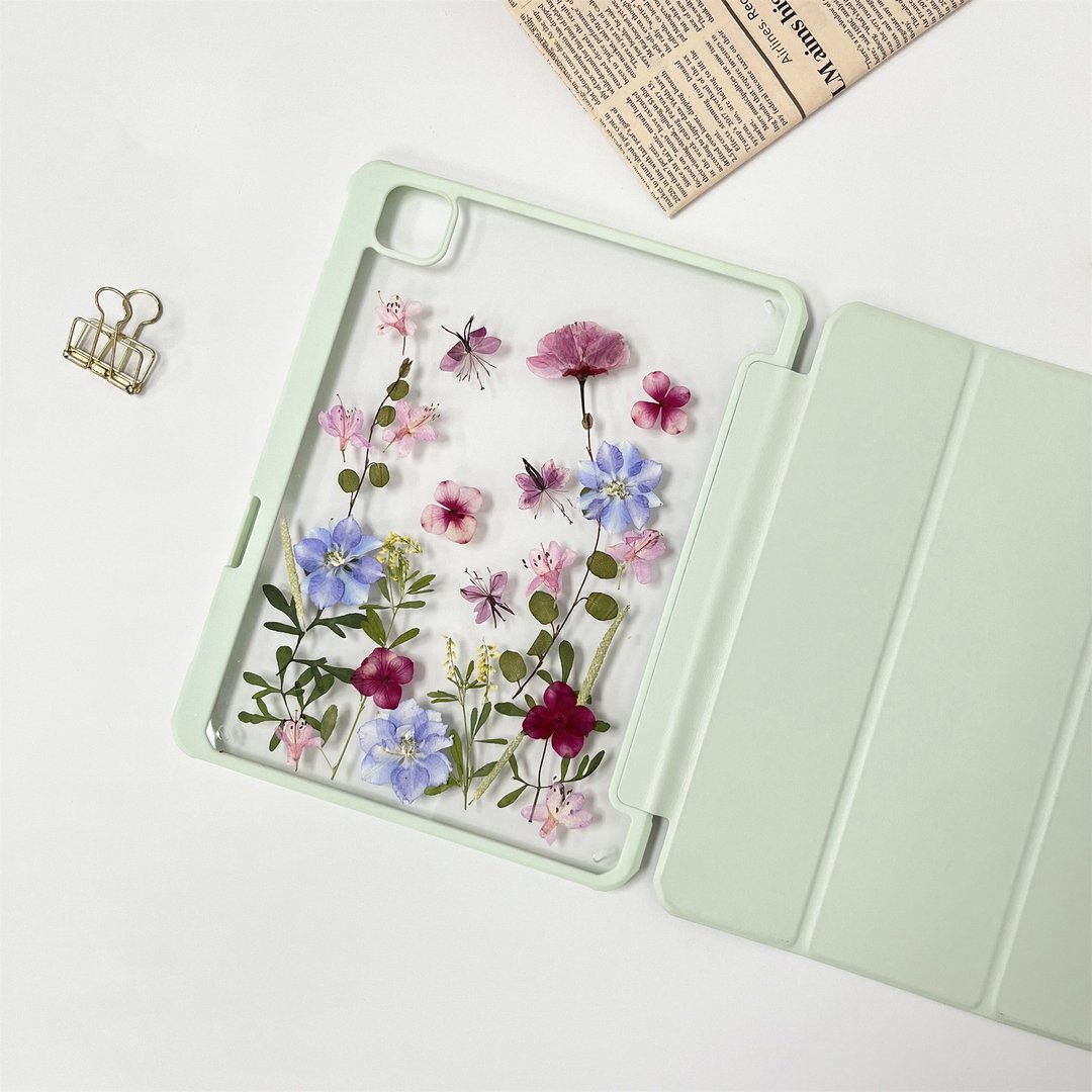 缤纷花园手作押花iPad壳 iPad Air 11寸 13寸 iPad Pro 11寸 13寸 - 手机壳/手机套 - 植物．花 