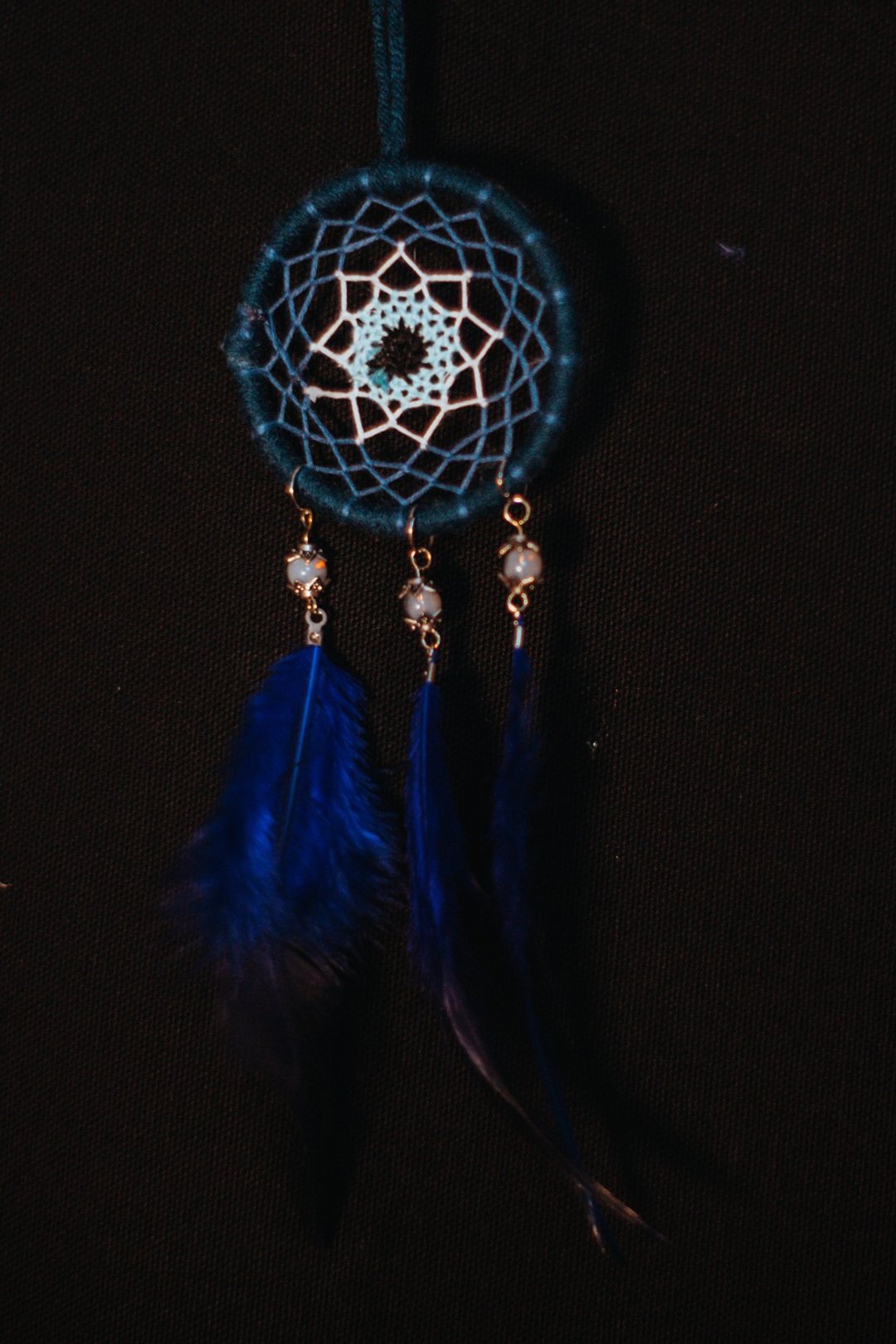 纯手工捕梦网 Handmade Dreamcatcher－【恶魔之眼(小)】 - 摆饰 - 其他材质 蓝色