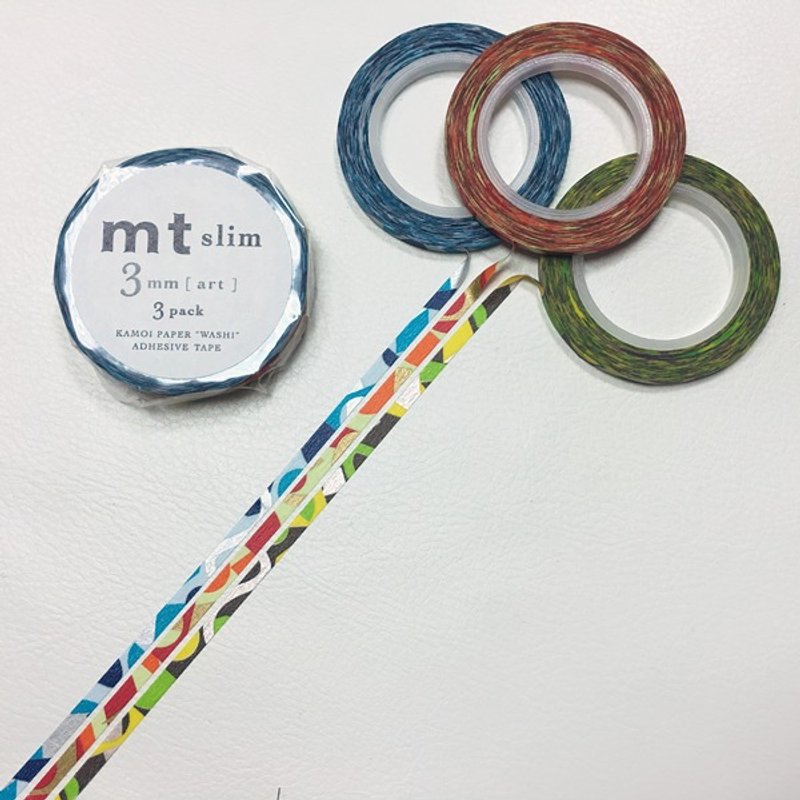 mt 和纸胶带 Slim系列【艺术 3mm 3入组 (MTSLIMS10)】2016Summer - 纸胶带 - 纸 多色