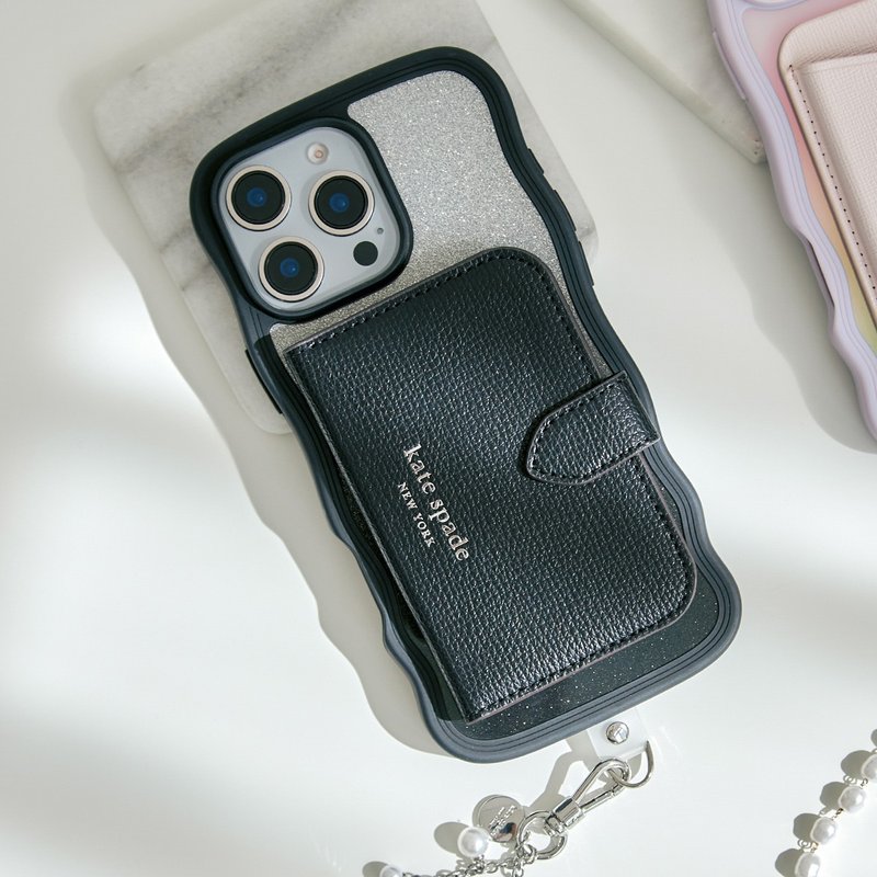 圣诞礼盒【kate spade】MagSafe迷你掀盖包 时尚黑 - 手机配件 - 其他材质 黑色