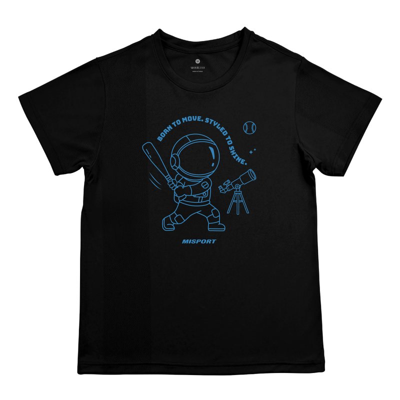 MIT专利呼吸衣-棒球太空人(线条款) - 男装运动衣 - 聚酯纤维 黑色