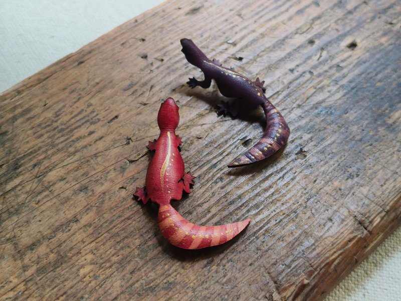 【守宫/单支】手染皮革/爬虫/雨林/豹纹守宫/两栖/玩具 - 其他 - 真皮 