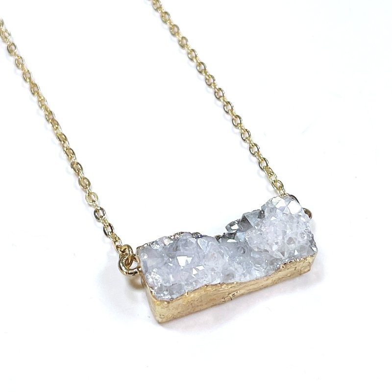 Druzy 晶簇项链 长方形 - 项链 - 水晶 