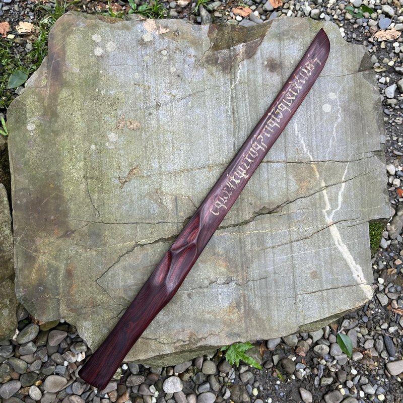 我贩剑　妖刀　紫殇　小太刀 bokken 木剑木刀武士刀协差 - 摆饰 - 木头 紫色