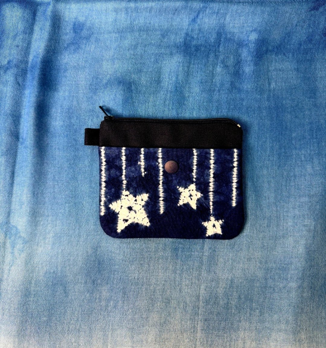 【记忆有限】蓝染拉链零钱包 - 流星坠落 - 零钱包 - 棉 蓝色