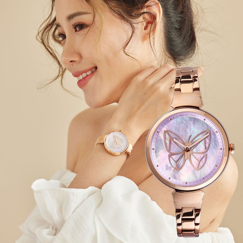 RELAXTIME 蜕变系列年度表款-紫(RT-95-3) - 女表 - 不锈钢 粉红色