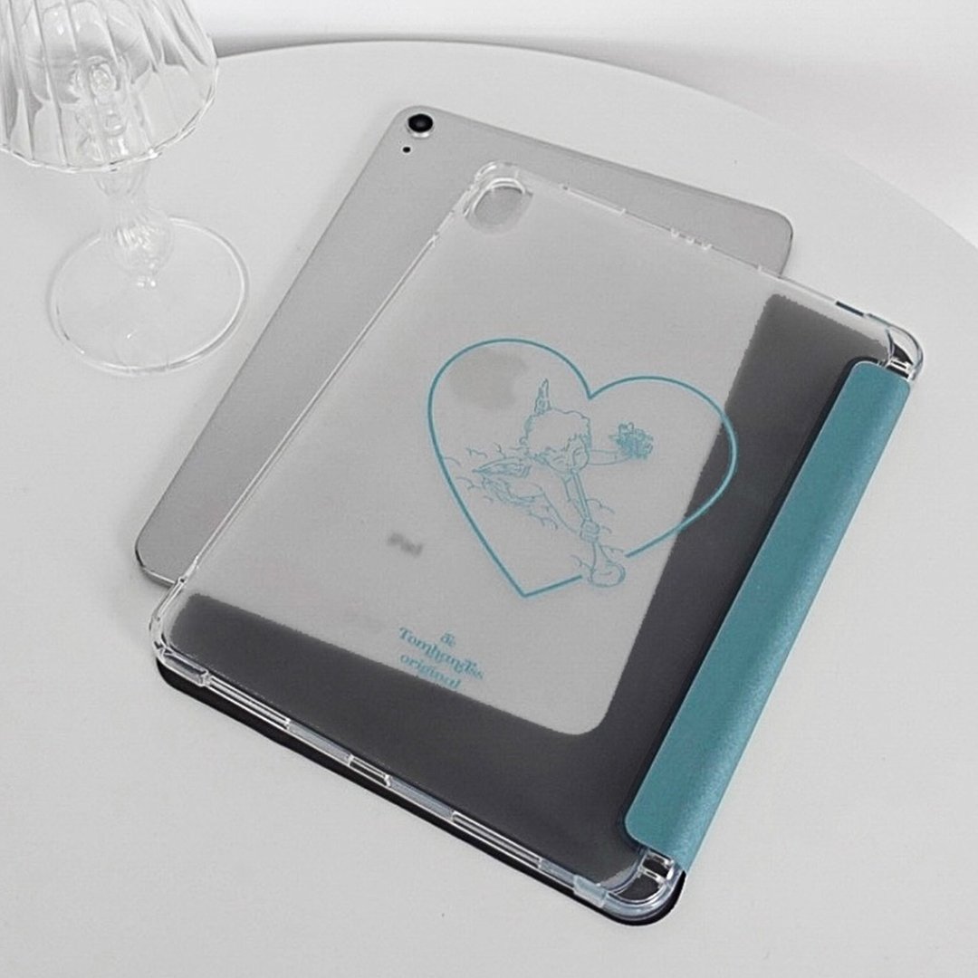 【 Cupid's Love : Mint 】透明磨砂书本式iPad 保护套 - 其他 - 硅胶 