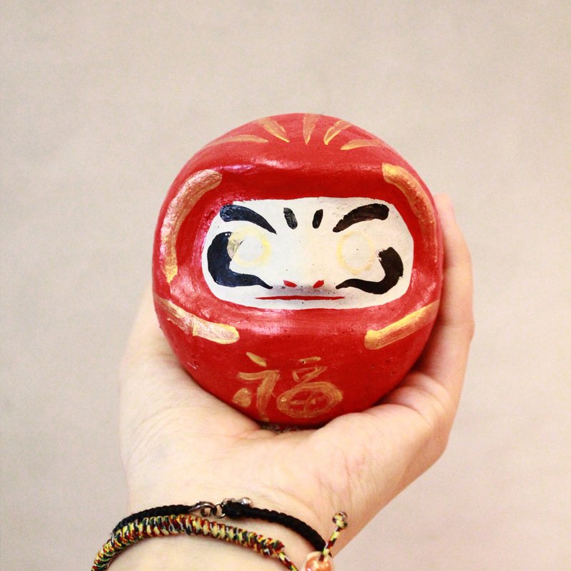 水泥达摩不倒翁 - 摆饰 - 水泥 红色