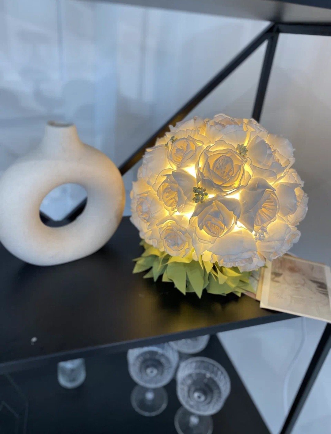 lamp, table lamp, bedroom night light, romantic night light, led lamp - 灯具/灯饰 - 防水材质 白色