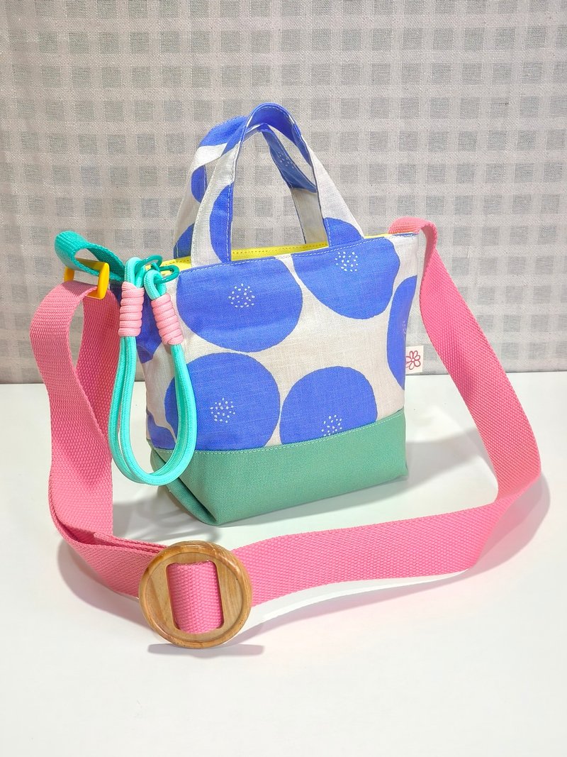 日本棉布拼接帆布 轻便侧背包 宽底大容量 木质调节扣 - 侧背包/斜挎包 - 棉．麻 多色