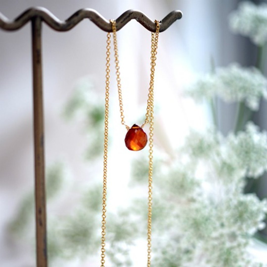 Spessartite Garnet Necklace Annunziata - 项链 - 宝石 红色