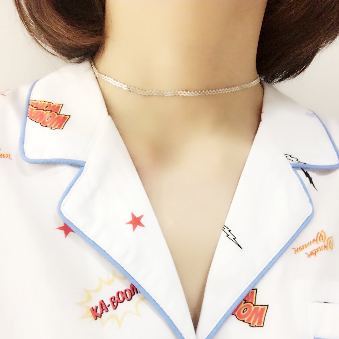 S925纯银小花项链 宽版项链 无电镀抗过敏 附拭银布 - 项链 - 其他金属 银色