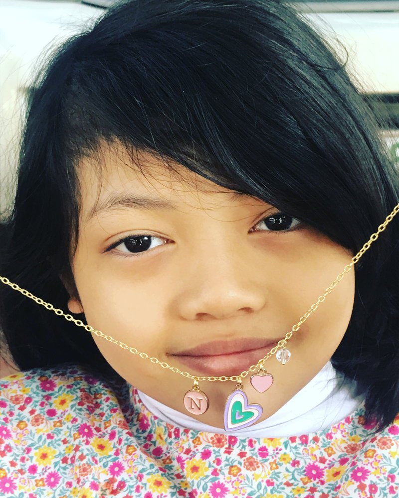 Personalized necklace with heart charm - 项链 - 其他金属 多色