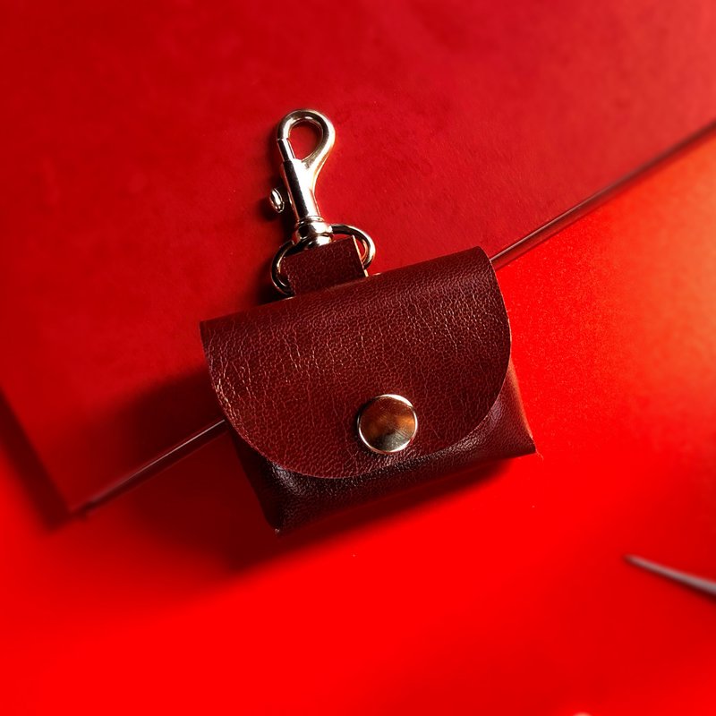 萌友Airpods保护套系列∣第2代∣第3代∣Airpods Pro∣皮革深酒红 - 耳机收纳 - 其他材质 红色