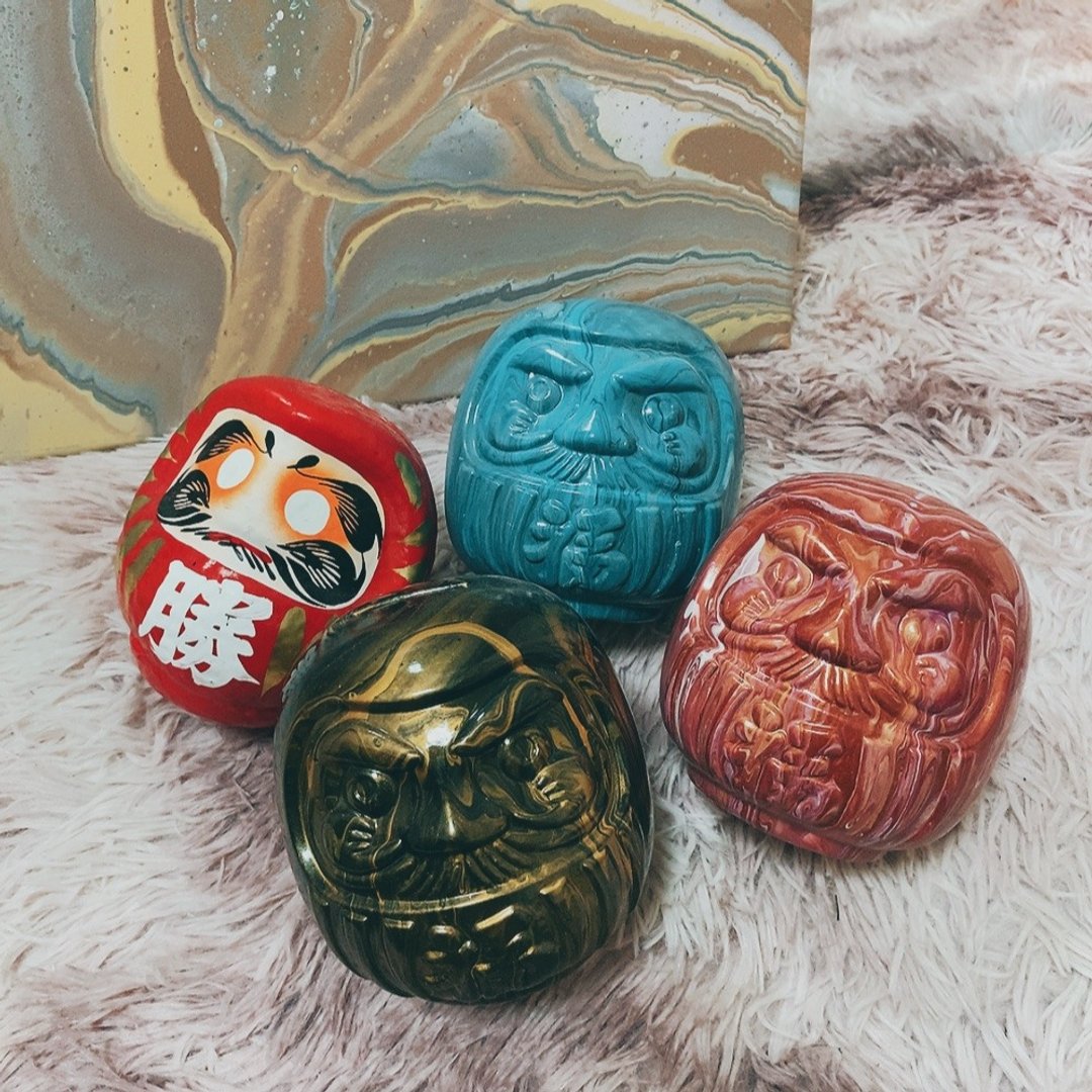 招财达摩陶瓷存钱筒手作材料包 - 插画/绘画/写字 - 陶 