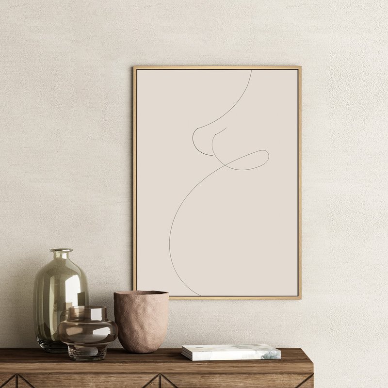 家 • 孕育- 简约线条母亲亲子挂画/母亲节礼物/儿童房挂画 - 海报/装饰画/版画 - 其他材质 卡其色